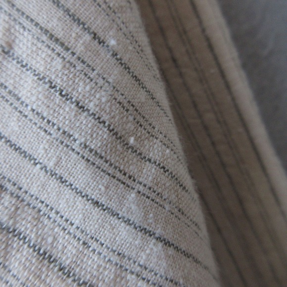 Poetry Hemp Stripe Beige Mandarin Collar Boxy Jacket Top - Picture 8 of 13